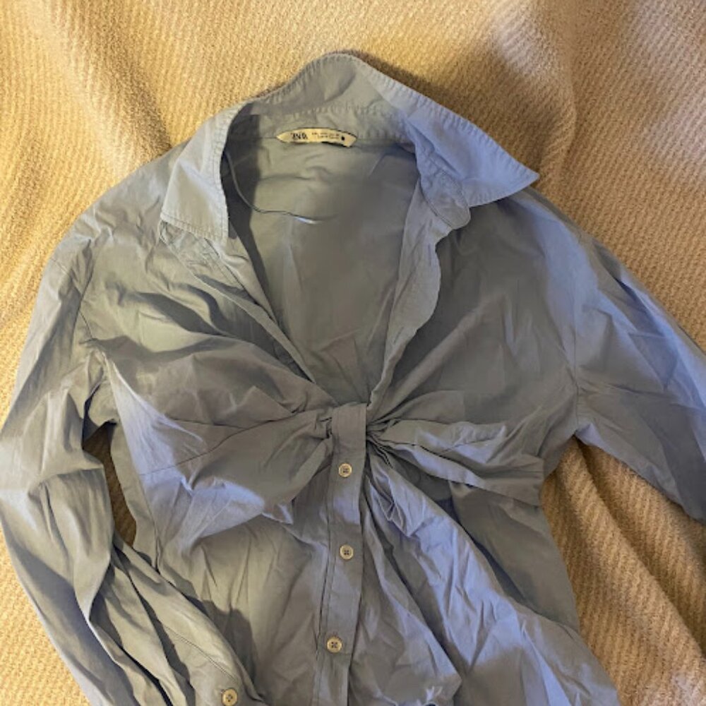 Zara - Blue womens blouse